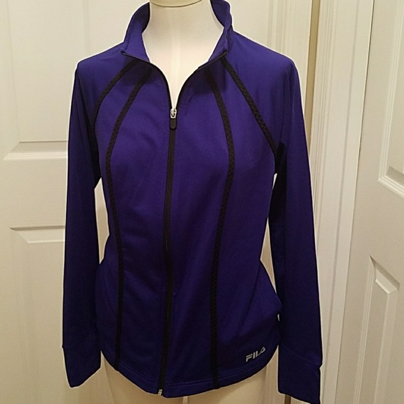 Fila Tops - FILA PERFORMANCE FLEECE LINE PURPLE SPORT JACKET L